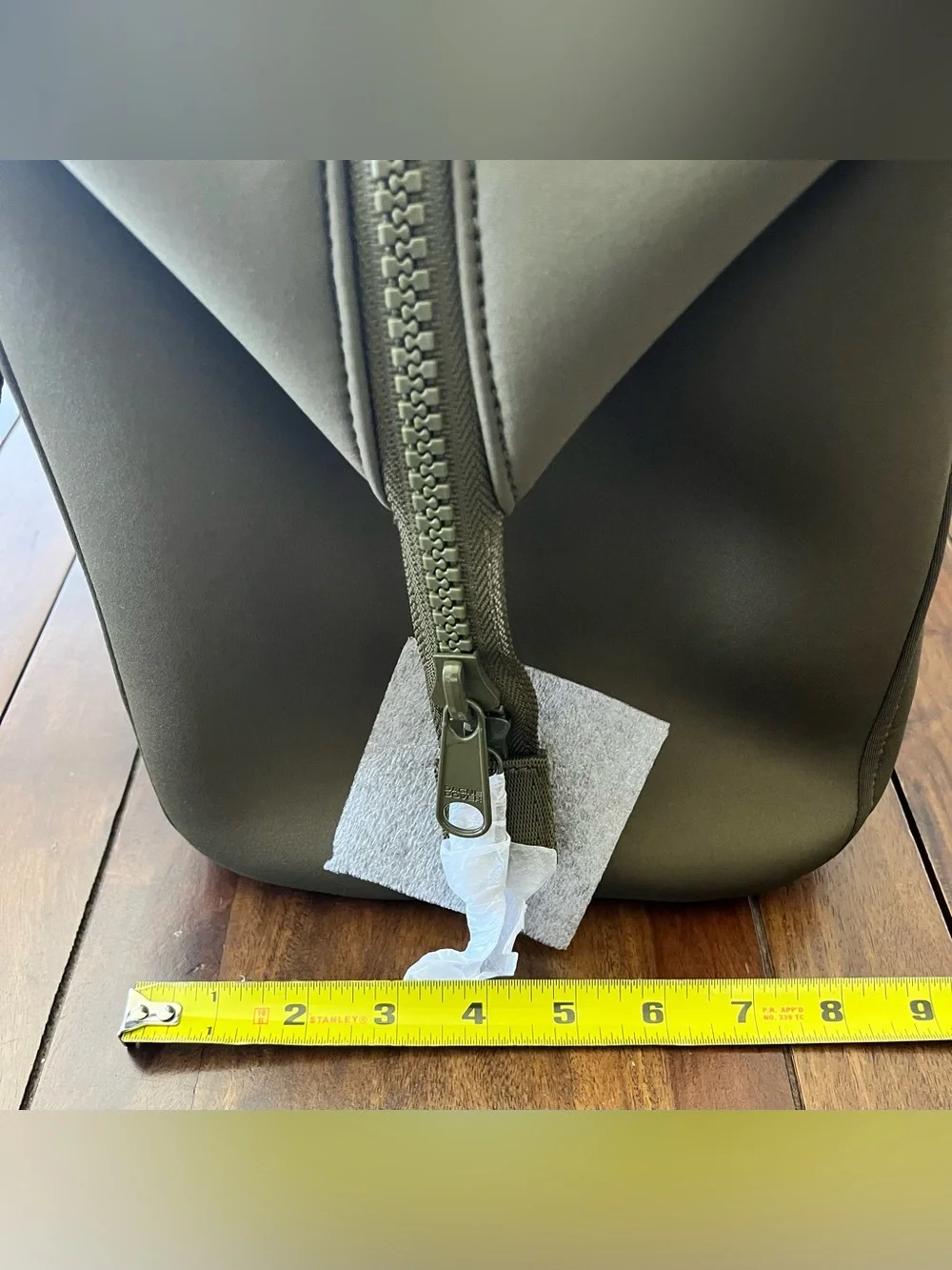 Dagne Dover Olive Green Neoprene Duffel Bag - NWT